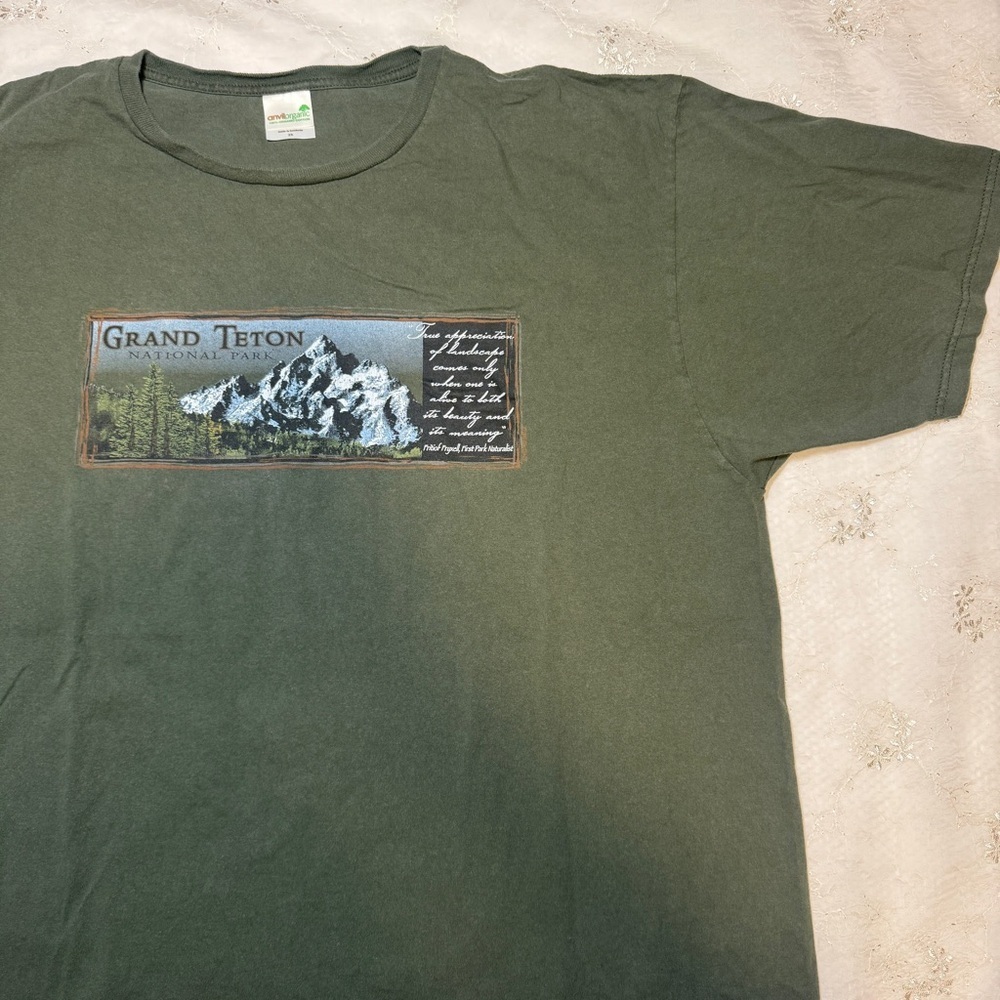 Grand Teton National Park Organic Cotton Graphic T-Shirt – Size 2X - Picture 2 of 3